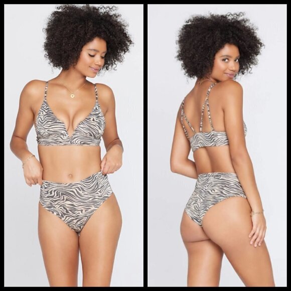 💕L*SPACE💕 Animal Instinct Bikini Set Medium NWT - Picture 3 of 12